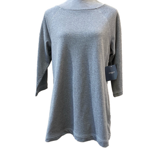 Liz Claiborne Boatneck 3/4 sleeve Gray L Top